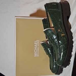 New MK Ebossed Leather Loafer